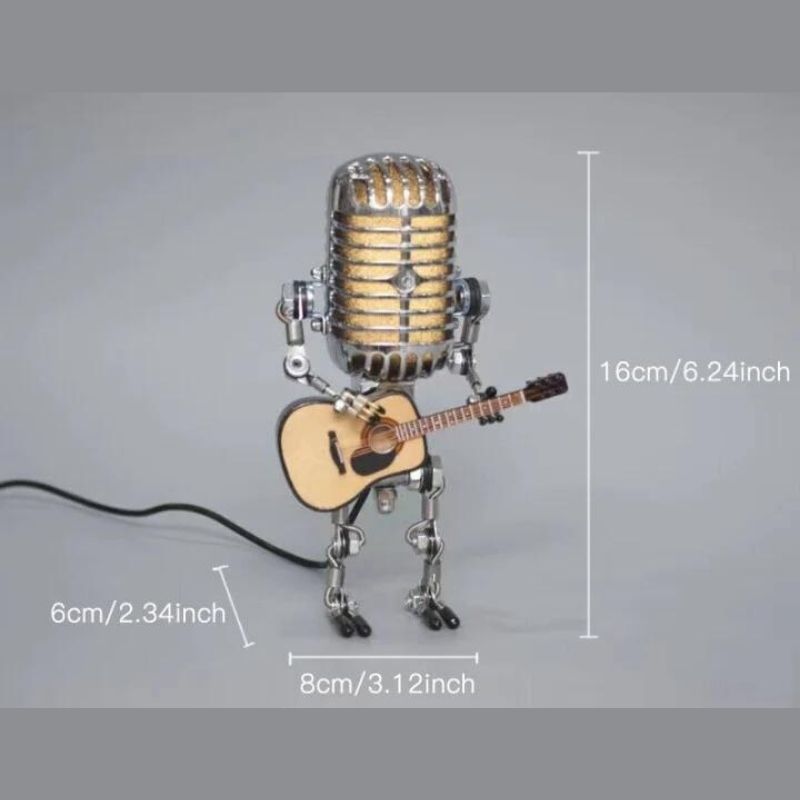 🎁Vintage Microphone Robot Desk Lamp