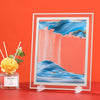 Moving Sand Art Picture Round Glass 3D 7/12inch