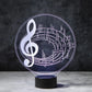 Musical Notes 3D Illusion Lamp