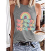 My Body My Rules My Choice Print Casual Vest