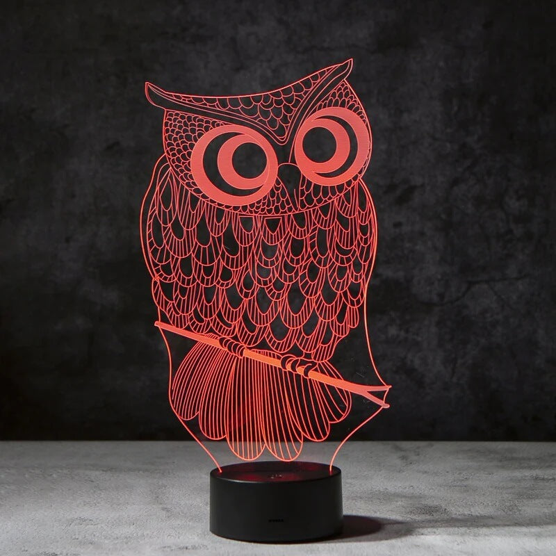 Owl V2 3D Illusion Lamp