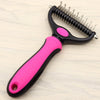 Pet Grooming Tool - 2 Sided Undercoat Rake for Cats Dogs brush - Safe Dematting Comb for Easy Mats Tangles Removing