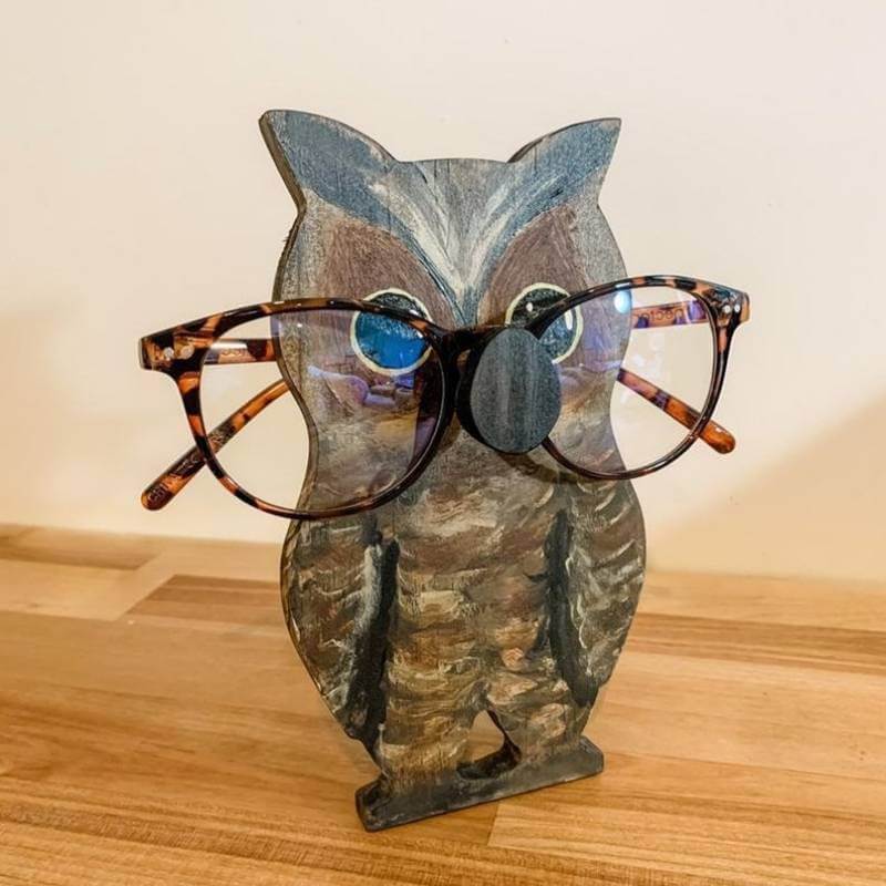 Jack-Handmade Owl Glasses Stand Art Gift