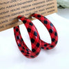 BOUND ROUND PLAID EARRINGS