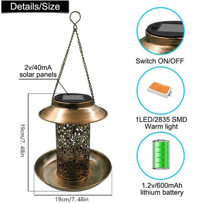 Solar Light Hummingbird Feeder