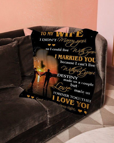 To My Wife - Husband Premium Blanket