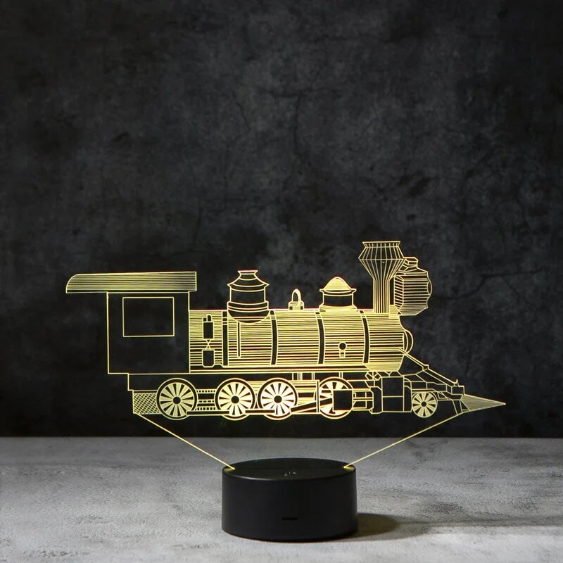 Train 3D Illusion Lamp