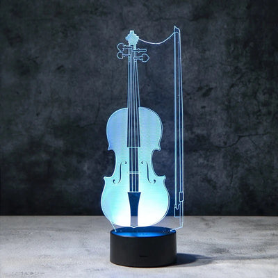 Violin 3D Illusion Lamp