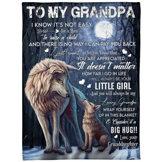 To My Grandpa - From Granddaughter - A371 - Premium Blanket