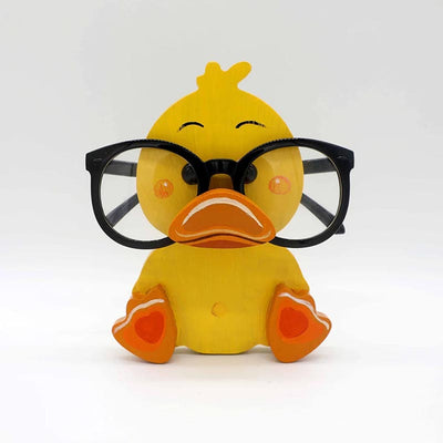 Handmade Glasses Stand Lovely Yellow Duck